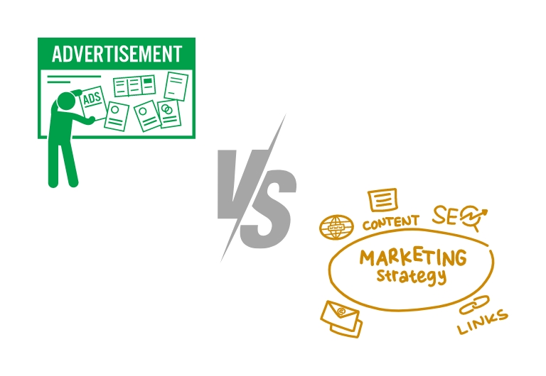 So sánh giữa quảng cáo và marketing